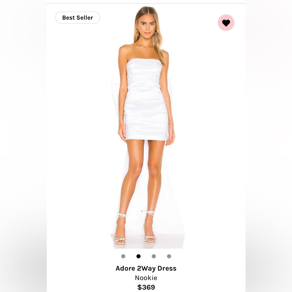 Nookie Adore 2 way dress in white M